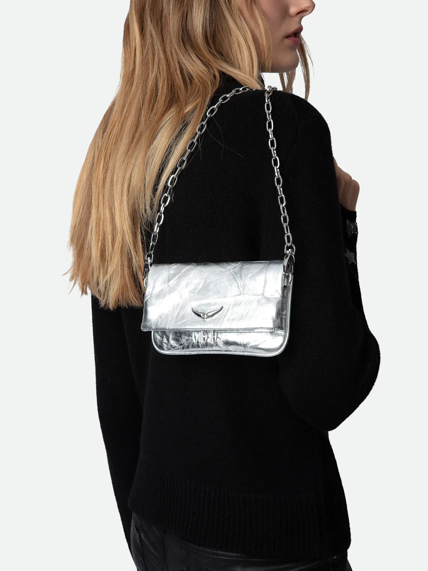 Bolso Zadig & Voltaire Rock nano Eternal metalizado