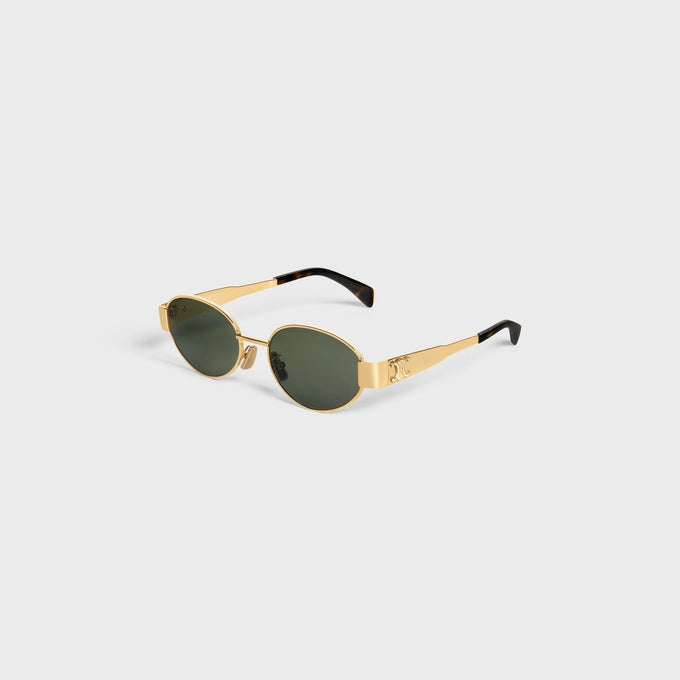 LENTES CELINE TRIOMPHE METAL 01 DE METAL DORADO / VERDE