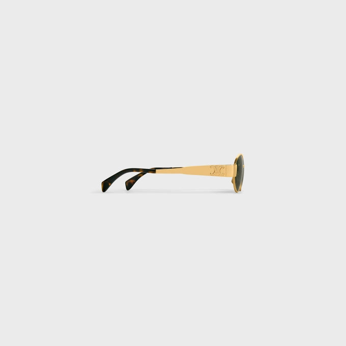 LENTES CELINE TRIOMPHE METAL 01 DE METAL DORADO / VERDE