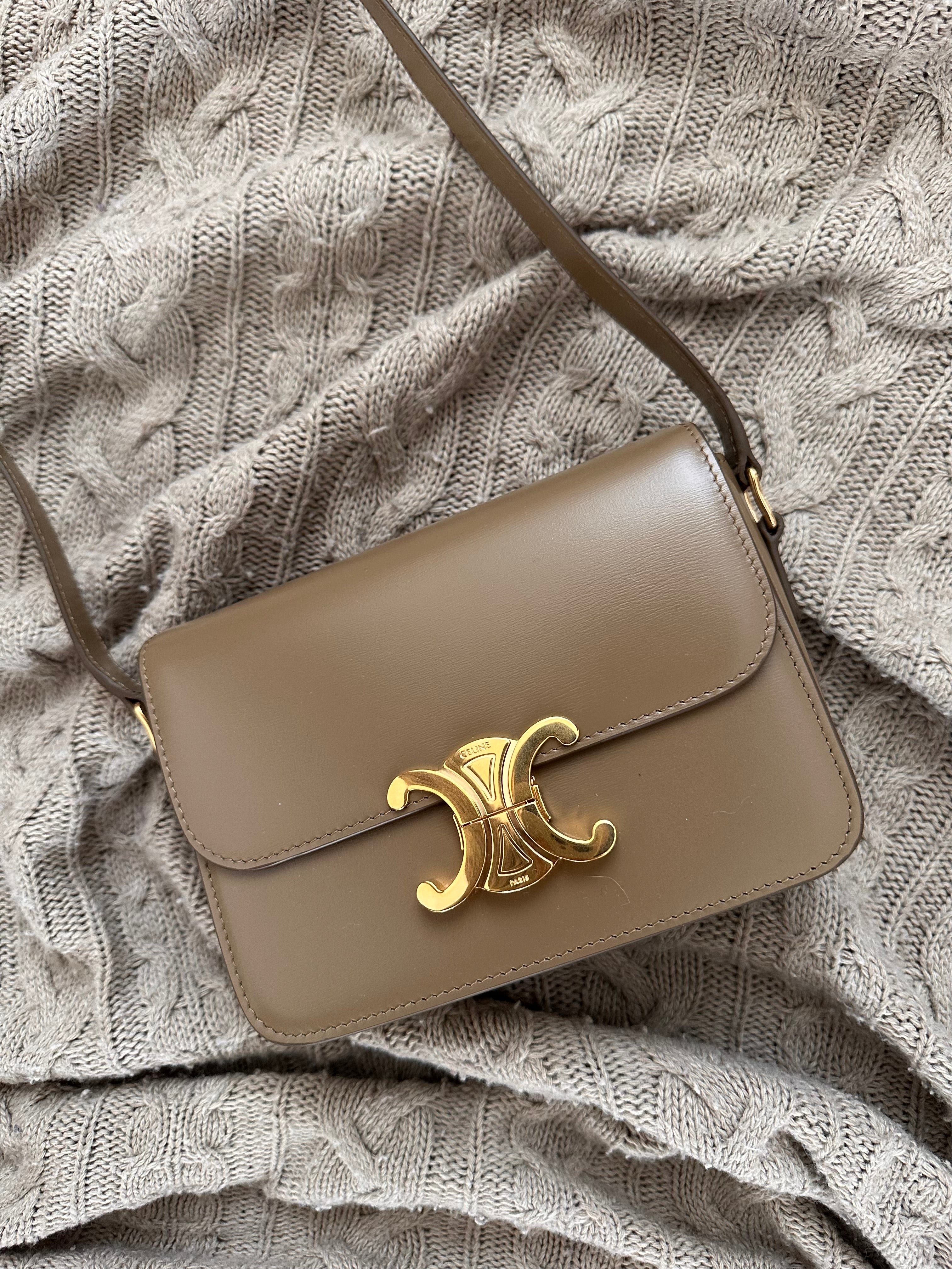 Celine BOLSO TEEN TRIOMPHE DE PIEL DE BECERRO BRILLANTE