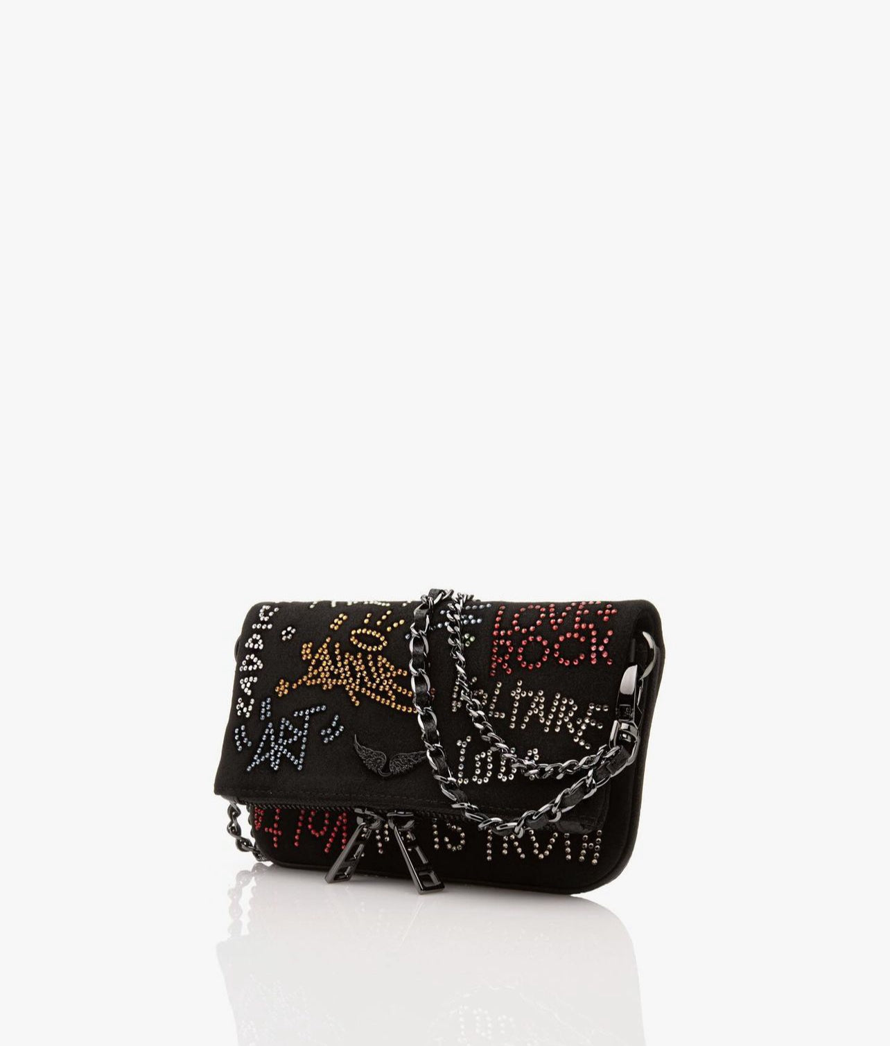 Bolso Zadig & Voltaire Rock nano tag con cristales Swarovski® .