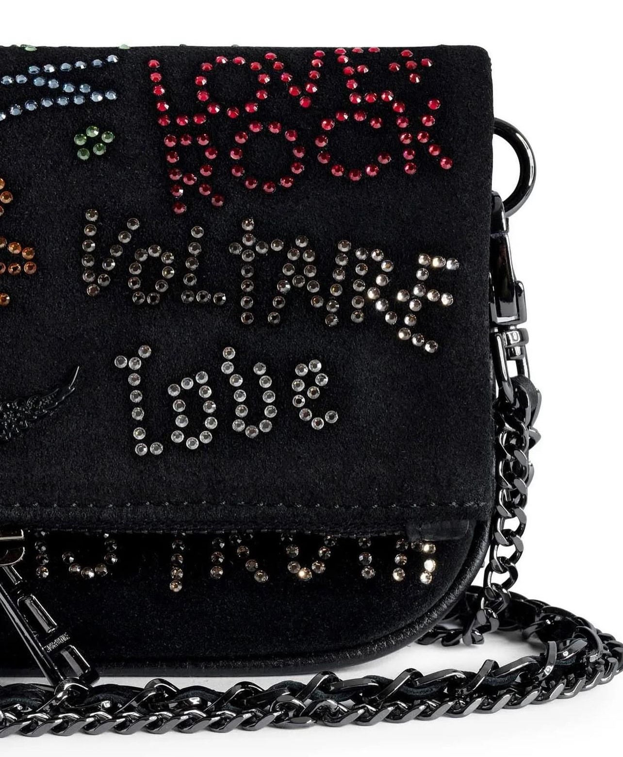 Bolso Zadig & Voltaire Rock nano tag con cristales Swarovski® .